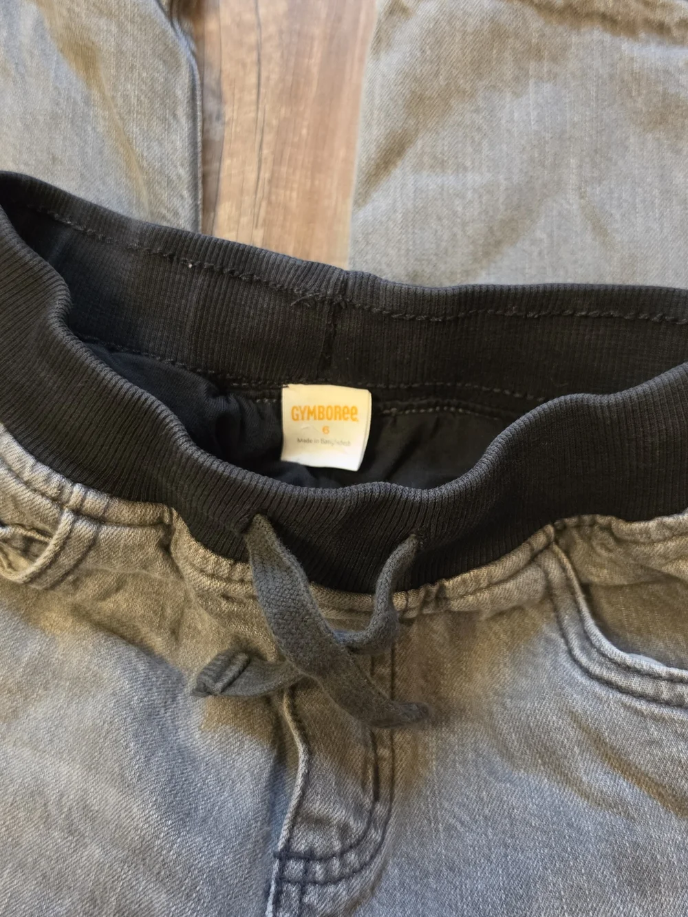 Gymboree Boys Size 6 Fabric-Lined Pull-On Denim Pants – Gray